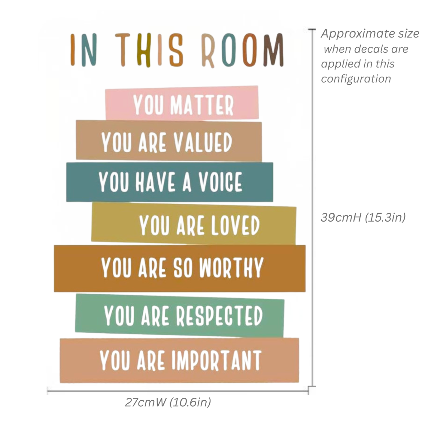 In This Room Affirmation Wall Decals - Removable Decal Stickers