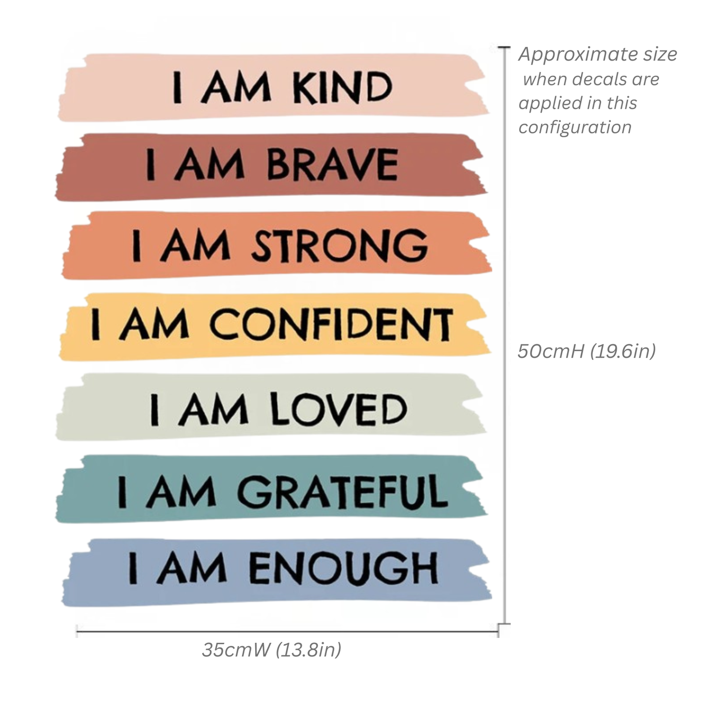 I Am Affirmation Wall Decals - Removable Decal Stickers